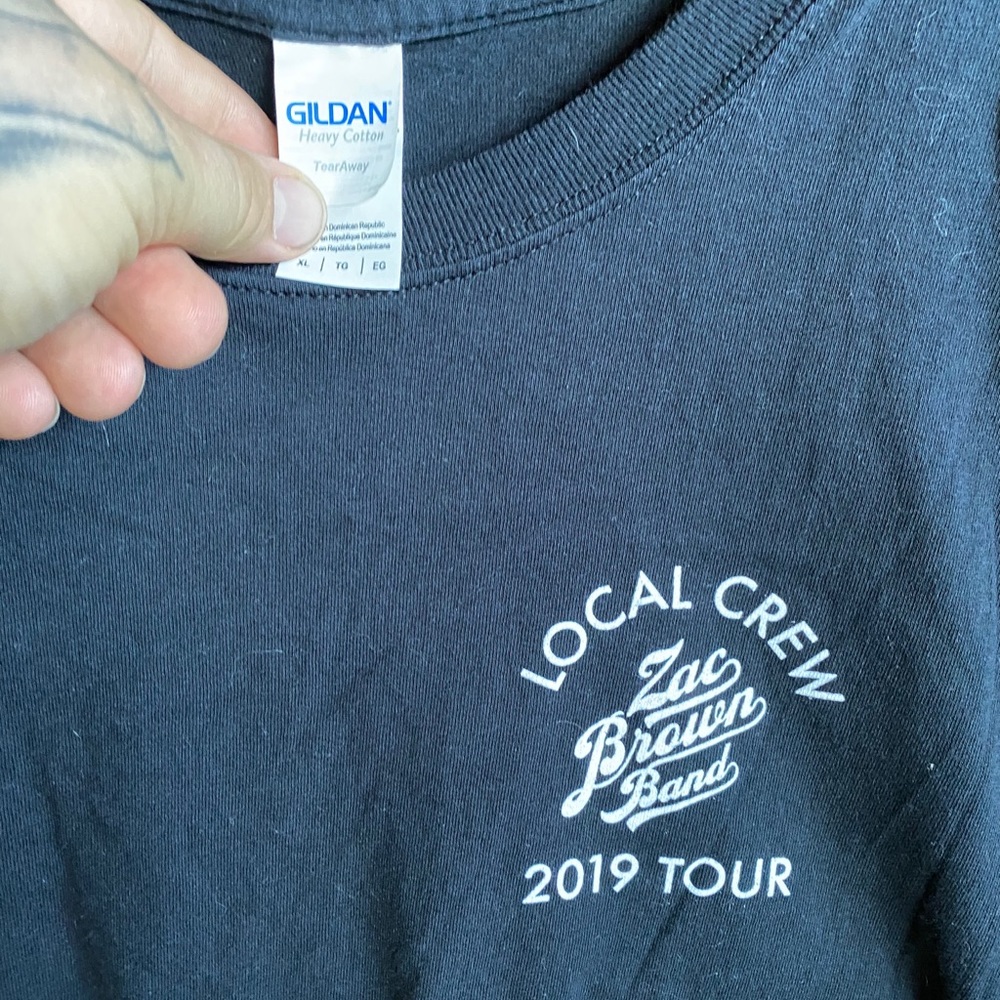 Zac brown band backstage crew shirt